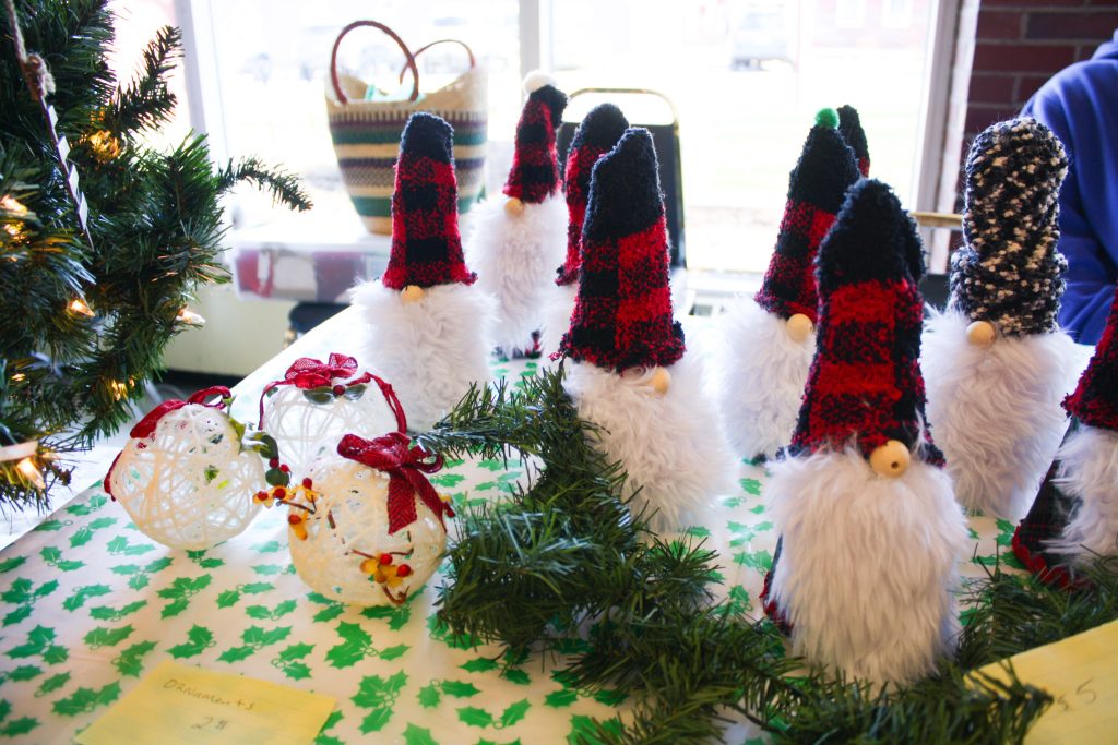 UCS Holiday Craft Fair Items - Handmade Santas and Snowballs